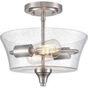 Caily 2 Light 11.75 inch Brushed Nickel Semi-Flush Mount Ceiling Light